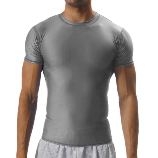 Adult Polyester Spandex Short Sleeve Compression T-Shirt Thumbnail