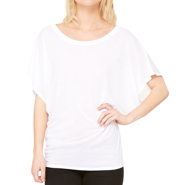 Ladies' Flowy Draped Sleeve Dolman T-Shirt Thumbnail