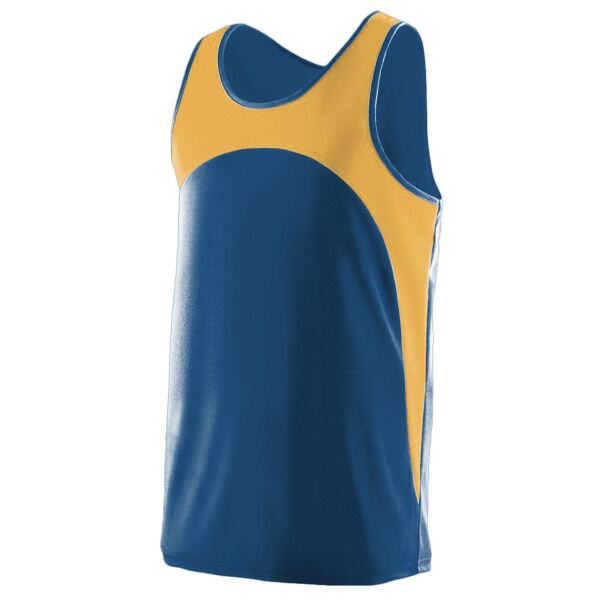Adult Wicking Polyester Sleeveless Jersey with Contrast Inserts Thumbnail