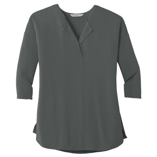 Women's Concept 3/4 Sleeve Soft Split Neck Top Thumbnail